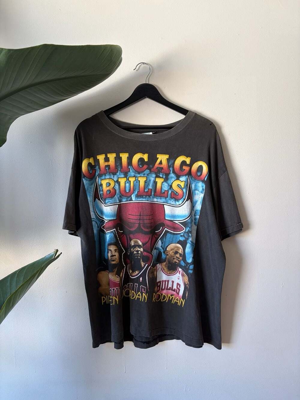 Vintage 1996 Chicago Bulls rap tee NBA Champions Jordan Pippen Rodman T-Shirt